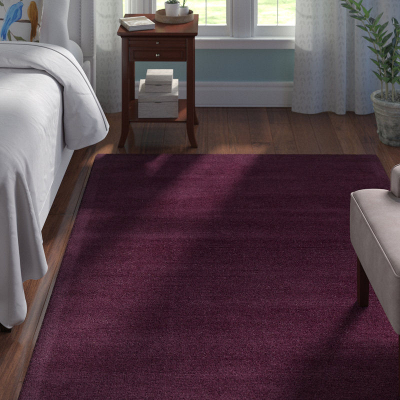 Andover Mills™ Naples Handwoven Wool Eggplant Area Rug & Reviews Wayfair